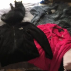 Pink and a Black North Face